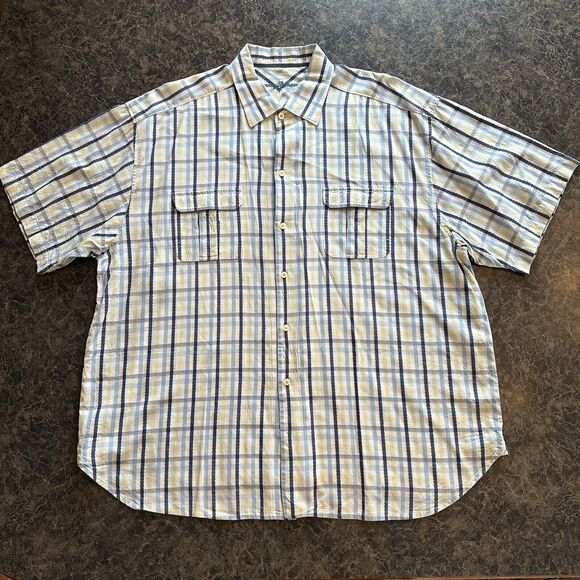 lot of 3 mens XXL Button Short sleeve Shirts & Nike Golf Pullover vest Roundtree - Picture 6 of 14